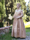 Pink Renaissance dress and hatpeace 38-42 (EU) – handmade