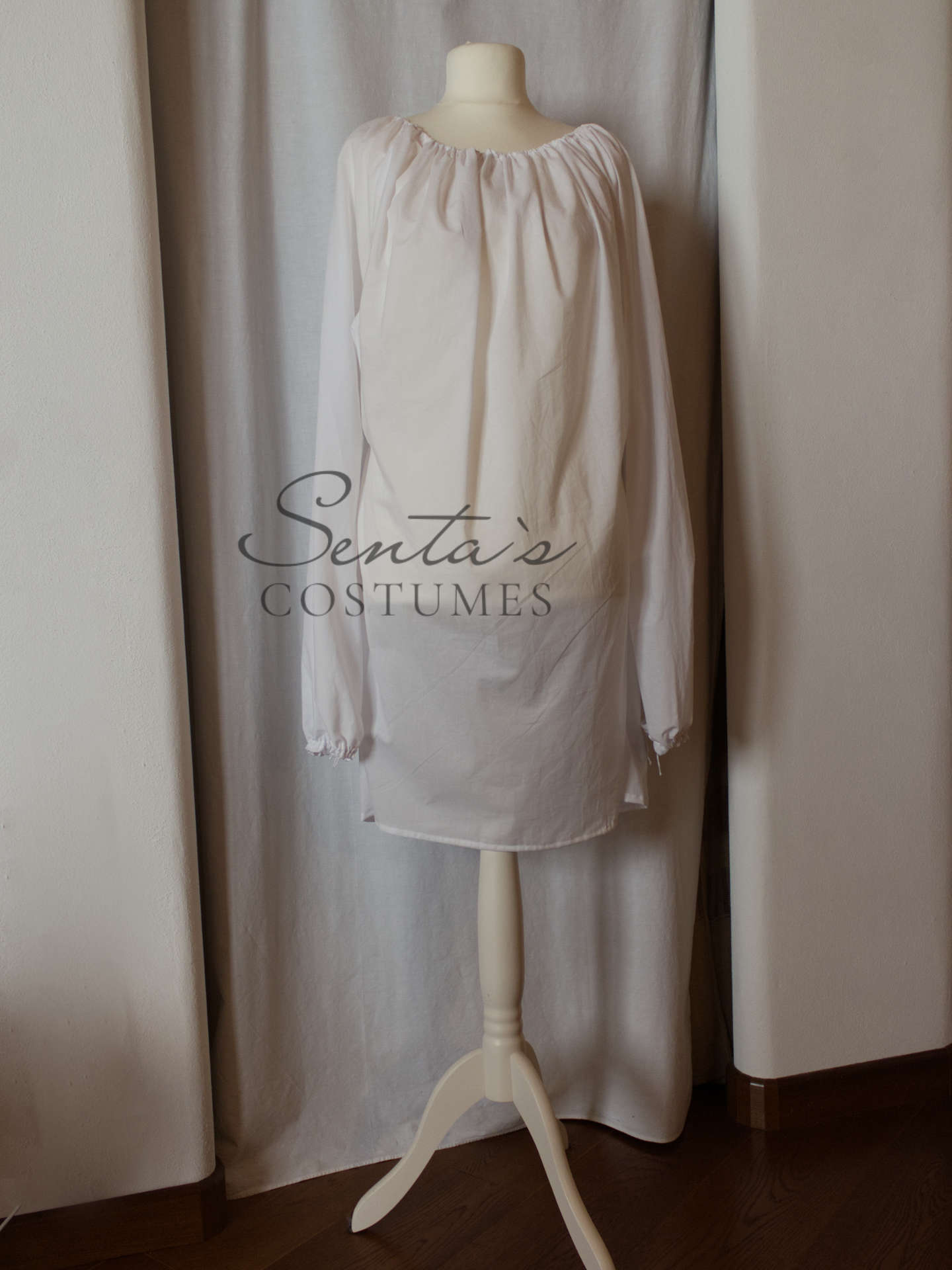 Camicia Rinascimento bianca S M L - fatto a mano
